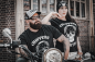 Mobile Preview: CnP Choppers n Partys -  Black Bandana Skull (Herren) T-Shirt Schwarz Totenkopf Biker Motorrad