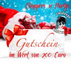 Geschenkgutschein von Choppers n Partys 200 Euro + Gratis 1x Zipp Hoodie Skull Bandana