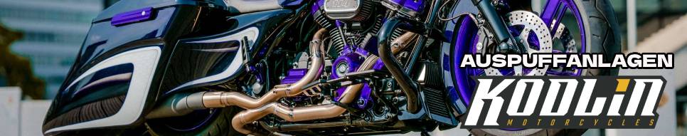 KODLIN AUSPUFFANLAGEN - Kodlin Performance Krümmeranlage, sichtbare Schweißnähte für Harley Davidson Modelle KODLIN AUSPUFFANLAGEN - Kodlin Performance Krümmeranlage, sichtbare Schweißnähte für Harley Davidson Modelle