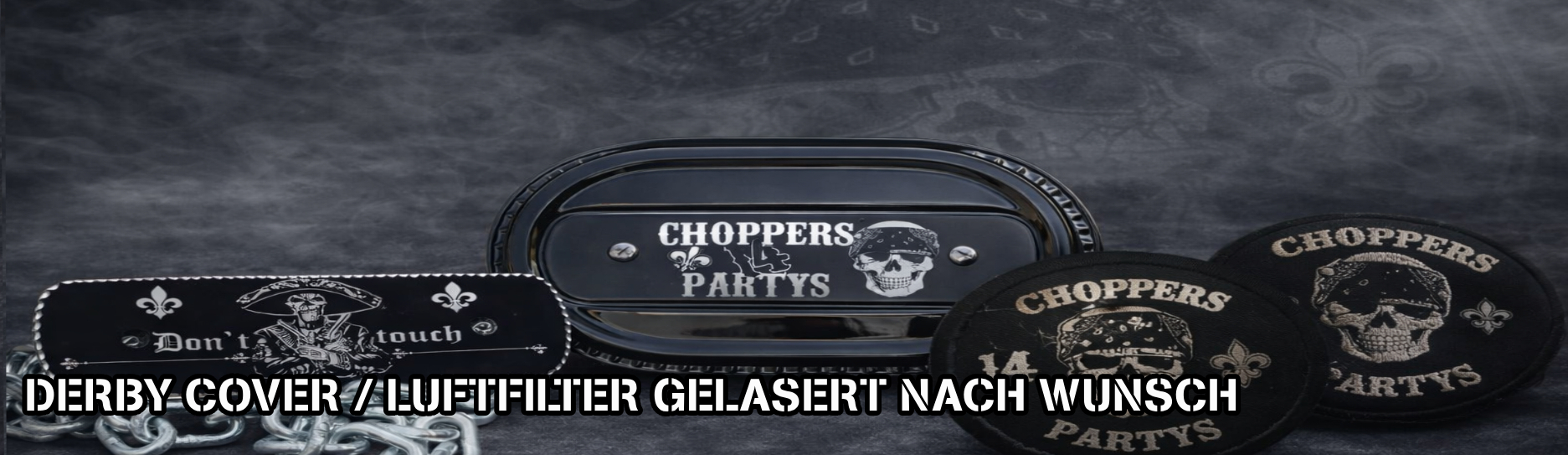 DERBY COVER / LUFTFILTER GELASERT NACH WUNSCH