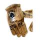 Preview: CnP Choppers n Partys Lederhandschuhe Braun Sommer Biker Motorrad  Totenkopf Lilie