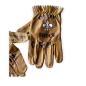 Preview: CnP Choppers n Partys Lederhandschuhe Braun Sommer Biker Motorrad  Totenkopf Lilie