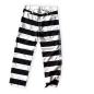 Preview: PRISON PANTS POLYESTER LEICHT OHNE AUFSCHRIFT - GEFÄNGNIS HOSE GESTREIFT BIKER MOTORRAD