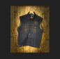 Preview: CnP Choppers n Partys Old School Jeansweste Denim Bestickt (Herren)