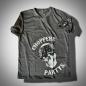 Preview: CnP Choppers n Partys - Grau Bandana Skull (Damen) T-Shirt Grau Totenkopf Motorrad