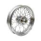 Preview: 3.00 x 16 Rad mit beidseitigem Flansch 40 Speichen verchromt – vorne: 73-84 FL. hinten: 73-84 FL; 73-81 FX (NU)