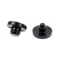 Preview: Cult-Werk vorne axle Abdeckungsset. glänzend schwarz with CW logo – 18-26 Softail (excl