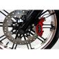 Preview: Cult-Werk vorne axle Abdeckungsset. glänzend schwarz with CW logo – 18-26 Softail (excl