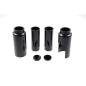 Preview: Cult-Werk 6-teilig Gabelrohr-Abdeckungsset. glänzend schwarz – 18-26 Softail Street Bob; Standard: 18-20(NU)FXBB Street Bob 107; 25-26 FXBB Street Bob 117; 21-24(NU)FXBBS Street Bob 114; 20-24(NU)FXST Softail Standard 107