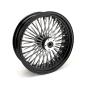 Preview: MCS radial 48 fat spoke rear wheel 5.50 x 18 black – 02-07 FLT/Touring; 02-06 V-Rod (NU)