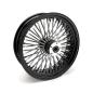 Preview: MCS radial 48 fat spoke rear wheel 5.50 x 18 black – 02-07 FLT/Touring; 02-06 V-Rod (NU)