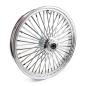 Preview: MCS-Radialspeichen-Vorderrad mit 48 Fat Spoke, 3.50 x 23, DF, verchromt – Custom-Anwendungen