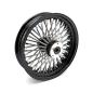 Preview: MCS-Radialspeichen-Vorderrad mit 48 Fat Spoke, 3.50 x 16, DF, schwarz – 00-07 FLT/Touring (NU)