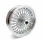 Preview: MCS-Radialspeichen-Hinterrad mit 48 Fat Spoke, 5.50 x 18, verchromt – 02-07 FLT/Touring; 02-06 V-Rod (NU)