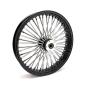 Preview: MCS-Radialspeichen-Vorderrad mit 48 Fat Spoke, 3.50 x 21, DF, schwarz – 00-07 FLT/Touring (NU)