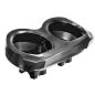 Preview: Kraus, Lux Riser Top Plate. Black -  Oberplatte. Schwarzkraus Riser in Schwarz für Harley-Davidson® 15-24 FLTR Road Glide mit serienmäßigen runden Anzeigen. Wird mit Kraus Topless Isolated Risers mit 1-1/8" Klemmbereich verwendet