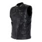 Preview: John Doe Storm Leather Vest Black - Lederweste Kutte Leder