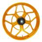 Preview: Arlen Ness, Speed-5-Felge 21 x 3.5 Zoll, vorne, gold – Universell passend. Das modellspezifische Arlen-Ness-Nabenkit muss für ein vollständiges Rad separat bestellt werden