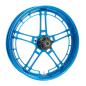 Preview: Arlen Ness, Flatline-Felge 21 x 3.5 Zoll, blau – Universell passend. Das modellspezifische Arlen-Ness-Nabenkit muss für ein vollständiges Rad separat bestellt werden.