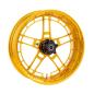 Preview: Arlen Ness, Flatline-Felge 18 x 5.5 Zoll, gold – Universell passend. Das modellspezifische Arlen-Ness-Nabenkit muss für ein vollständiges Rad separat bestellt werden.