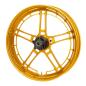 Preview: Arlen Ness, Flatline-Felge 19 x 3.25 Zoll, gold – Universell passend. Das modellspezifische Arlen-Ness-Nabenkit muss für ein vollständiges Rad separat bestellt werden.