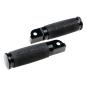 Preview: Cult-Werk passenger foot pegs "Racing". schwarz – Passenger: 18-26 Softail