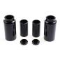 Preview: Cult-Werk 6-piece fork tube Abdeckungsset Medium. glänzend schwarz – 18-24 Indian Scout Bobber