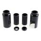 Preview: Cult-Werk 6-piece fork tube Abdeckungsset Medium. glänzend schwarz – 18-24 Indian Scout Bobber