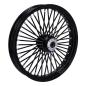 Preview: MCS-Radialspeichen-Vorderrad mit 48 Fat Spoke, 3.50 x 23, DF, schwarz – Custom-Anwendungen