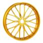 Preview: Arlen Ness, Y-Spoke-Schmiedefelge 3.5 x 18, gold – Universell passend. Das modellspezifische Arlen-Ness-Nabenkit muss für ein vollständiges Rad separat bestellt werden