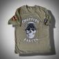 Preview: CnP Choppers n Partys - Oliv Grün Bandana Skull (Herren) T-Shirt Oliv Grün Totenkopf Biker Motorrad