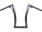 Preview: 430 Extra Tall Flow Bar Super Fat Handlebar for M8 Softail with 1 1/4" Clamp Diameter 3-Hole Raw 1,4" Throttle By Wire
