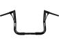 Preview: 330 Medium Bagger Flow Bar Super Fat Handlebar for Street Glide with 1" Clamp Diameter 3-Hole Gloss Black Powder Coated 1,4" Throttle By Wire (Switch Housing Sensor)