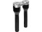 Preview: 8" Clubstyle Straight Risers With Silver Clamp Black 1"