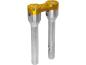 Preview: 10" Clubstyle Straight Risers With Gold Clamp Silver 1"