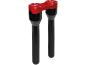 Preview: 12" Clubstyle Straight Risers With Red Clamp Black 1"