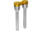 Preview: 12" Clubstyle Straight Risers With Gold Clamp Silver 1"