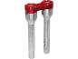Preview: 10" Clubstyle Straight Risers With Red Clamp Silver 1 1/4"