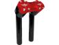Preview: 6" Clubstyle Pullback Risers With Red Clamp Black 1"