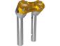 Preview: 6" Clubstyle Pullback Risers With Gold Clamp Silver 1"
