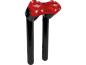 Preview: 10" Clubstyle Pullback Risers With Red Clamp Black 1 1/4"