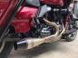 Preview: Hochleistungs Auspuffanlage 2 in 1 in Edelstahl / Schwarz Ceramic Handgefertigt mit Schweissnaht Optik für Harley Davidson Touring FLH/FLT Bj. 2017 bis 2023 - Sawicki Shorty 2-into-1