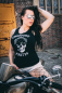 Preview: CnP Choppers n Partys Damen Tank Top Black Skull Bandana Schwarz Totenkopf  Motorrad