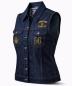 Preview: CnP Choppers n Partys Old School Jeansweste Denim Bestickt (Damen)