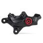 Preview: Brembo 484 Bremssattel links schwarz – vorne: 00-14 Softail (außer FXSTS); 00-17 Dyna; 00-07 FLT/Touring; 00-13 XL Sportster; 02-05 V-Rod (außer VRSCR)