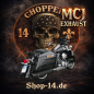 Preview: MCJ - 2 in 2 Edition 120 Durchmesser,  in Schwarz oder Chrom, mit Endkappen B080 oder B073 - TOURING , Street Glide , Road Glide , Road King  bis BJ. 2016