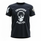 Preview: CnP Choppers n Partys -  Black Bandana Skull (Herren) T-Shirt Schwarz Totenkopf Biker Motorrad