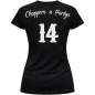 Preview: CnP Choppers n Partys - Black for 1 (Damen) T-Shirt Schwarz Totenkopf Motorrad