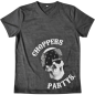 Preview: CnP Choppers n Partys - Grau Bandana Skull (Damen) T-Shirt Grau Totenkopf Motorrad