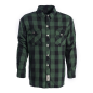 Preview: WCC WEST COAST CHOPPERS - FLANNEL KEVLAR RIDING SHIRT GREEN-BLACK